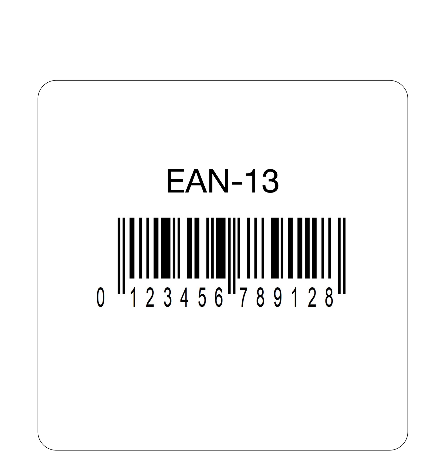 Barcode Label with EAN-13 encoding for international retail sales