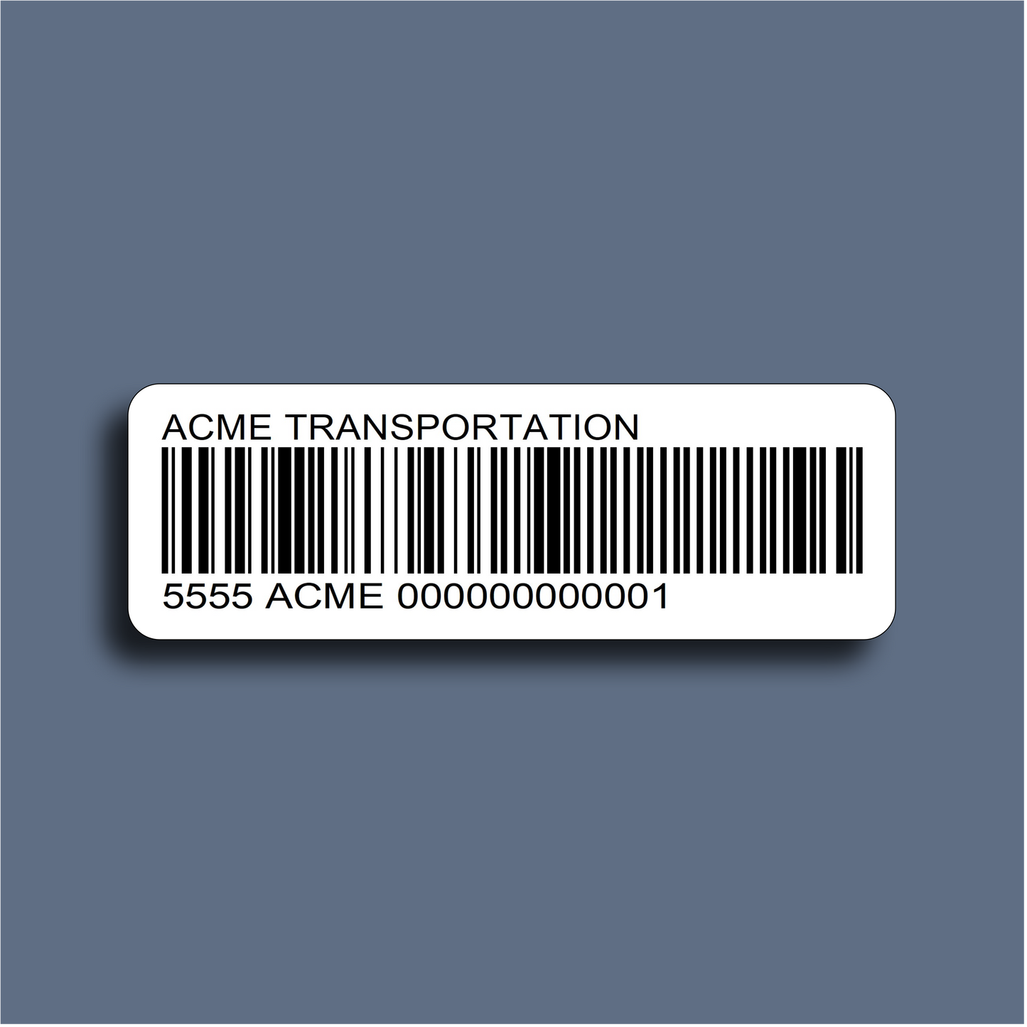 Cross border transportation barcode label PARS