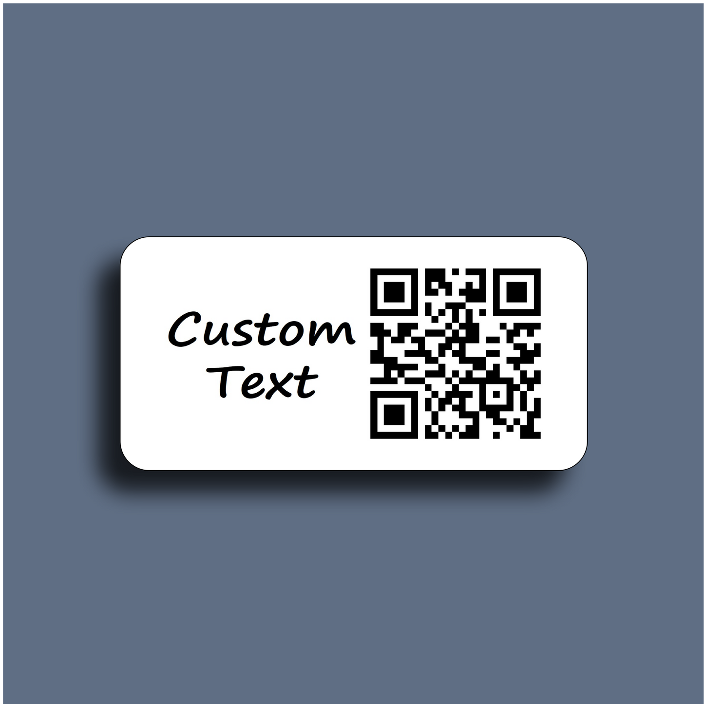 Interactive Marketing Social Media engagement QR code label "Custom Text" - Instagram, Facebook, TikTok, Snapchat