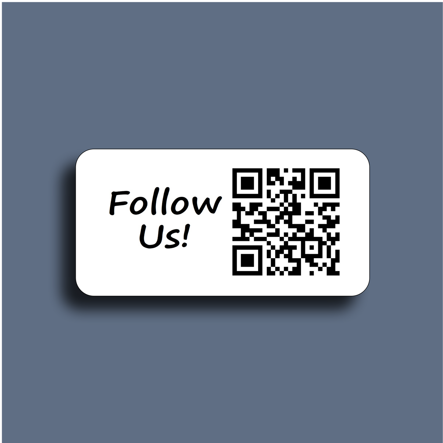 Interactive Marketing Social Media engagement QR code label "Follow Us" - Instagram, Facebook, TikTok, Snapchat