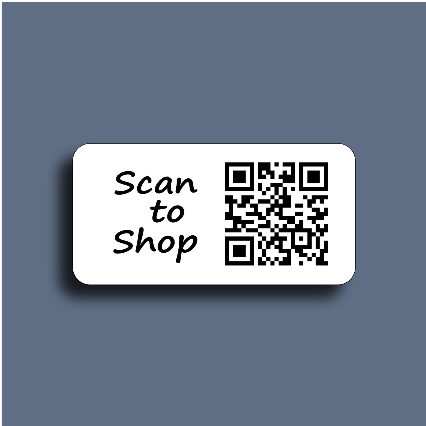 Interactive Marketing Social Media QR Code Label "Scan To Shop" - Etsy, Shopify, Amazon, eBay, Instagram, Facebook, TikTok, Snapchat