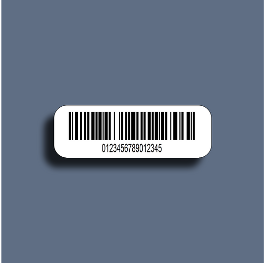 1.5x0.5 custom printed serialized barcode label - Code 39 - Code 128