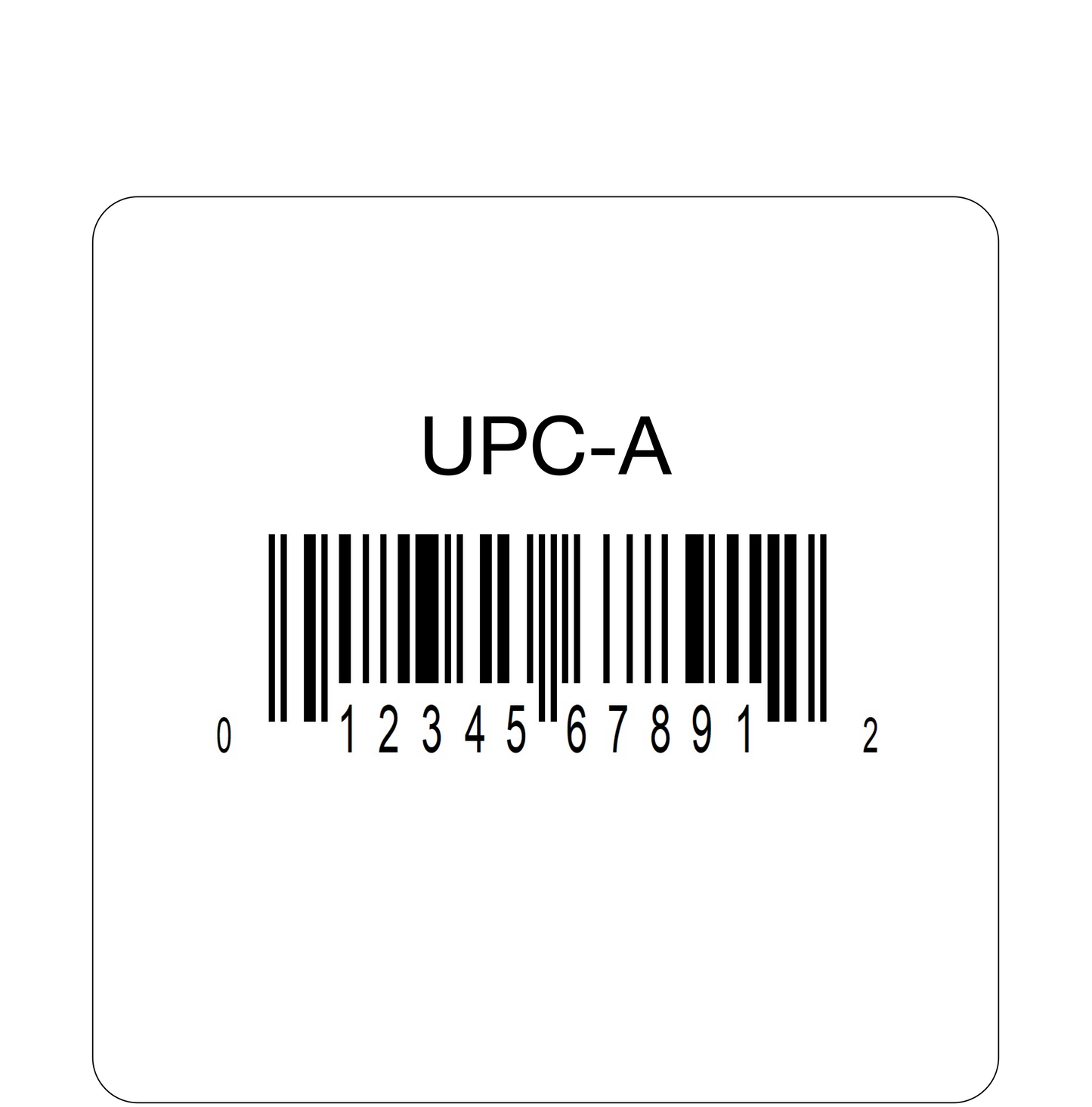 Barcode label with UPC-A encoding for US retail sales UPC stickers UPC labels
