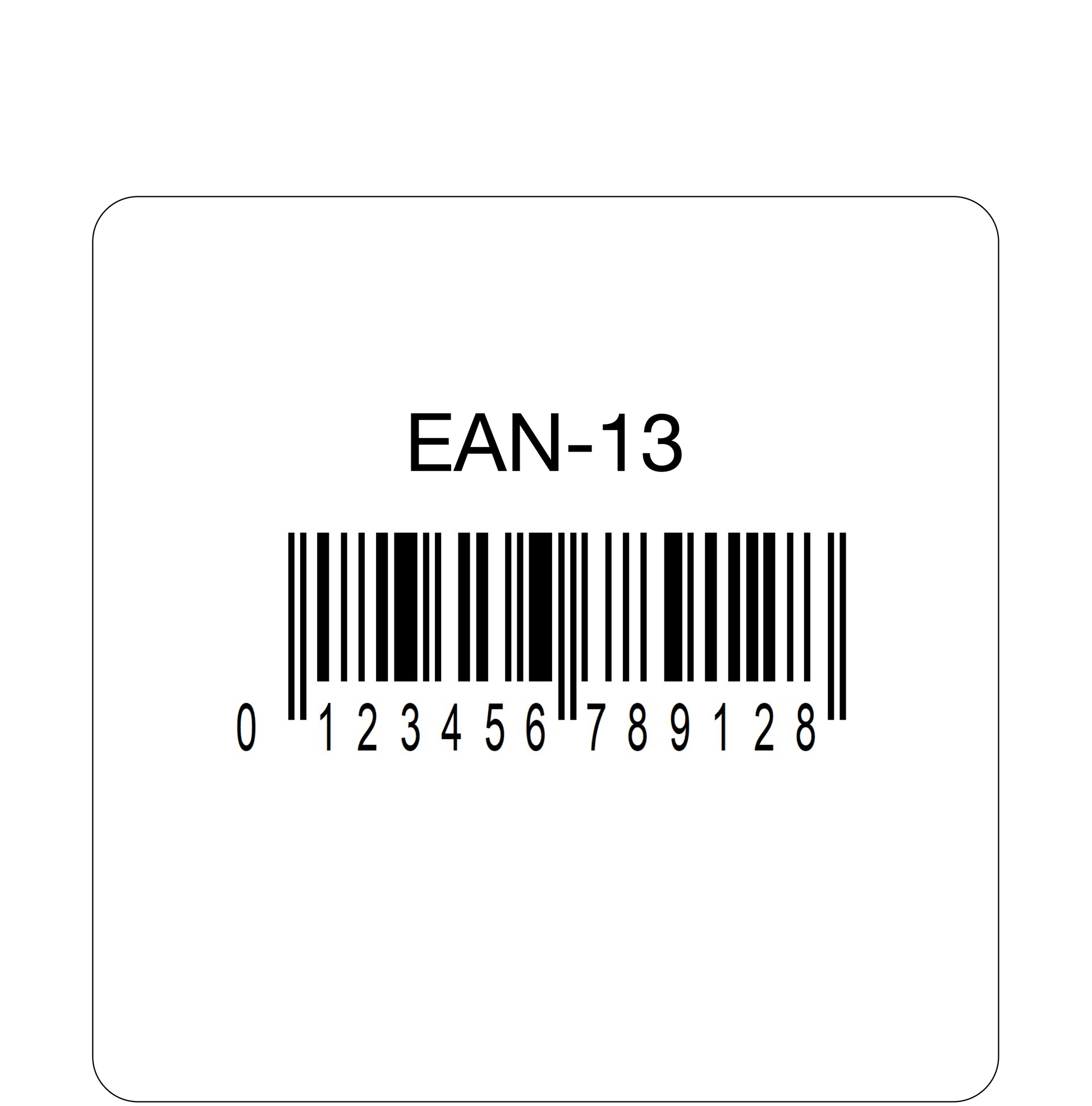 Barcode Label with EAN-13 encoding for international retail sales