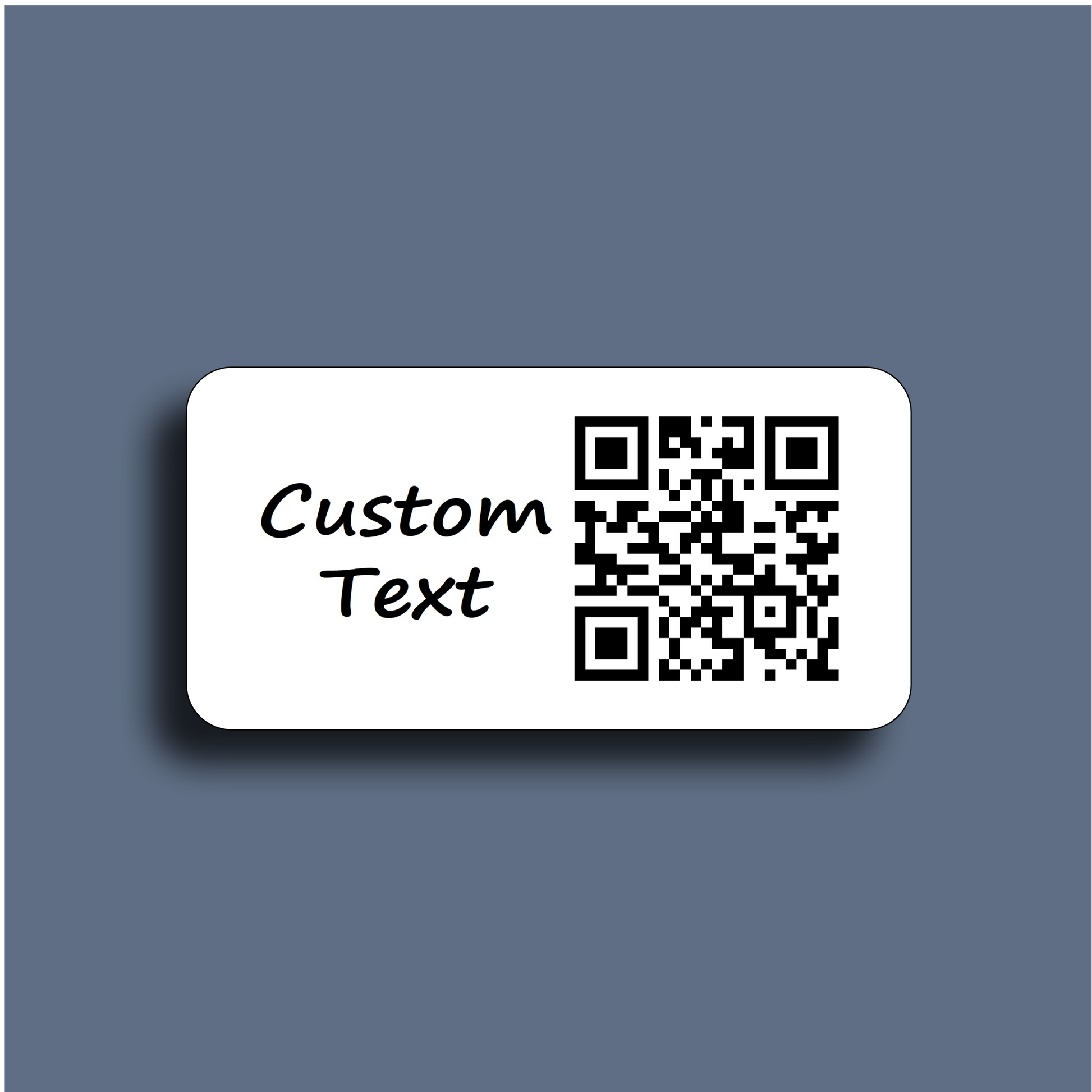 Interactive Marketing Social Media engagement QR code label "Custom Text" - Instagram, Facebook, TikTok, Snapchat