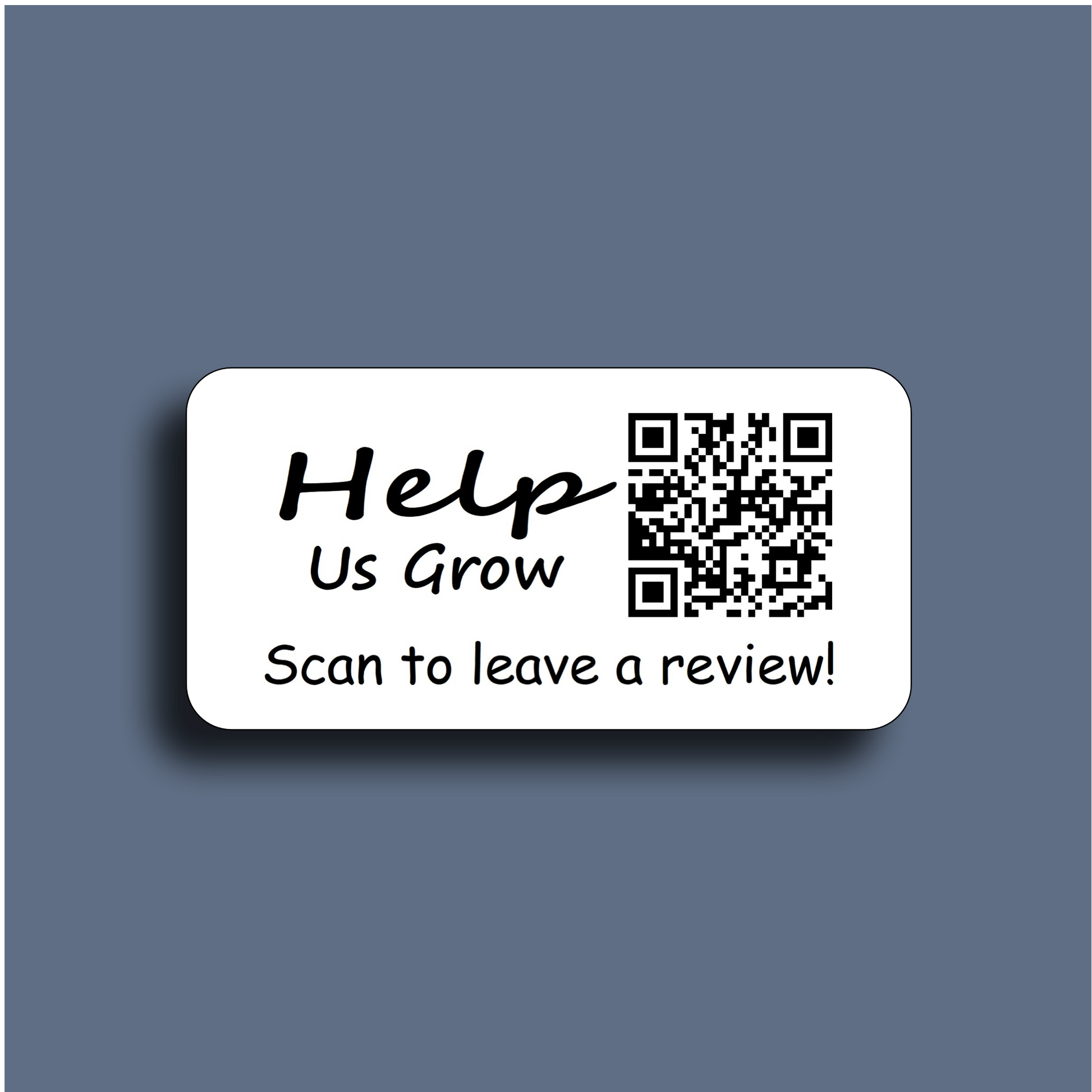 Scan to Leave a Review QR Code Label "Help Us Grow" - Etsy, Shopify, Amazon, eBay