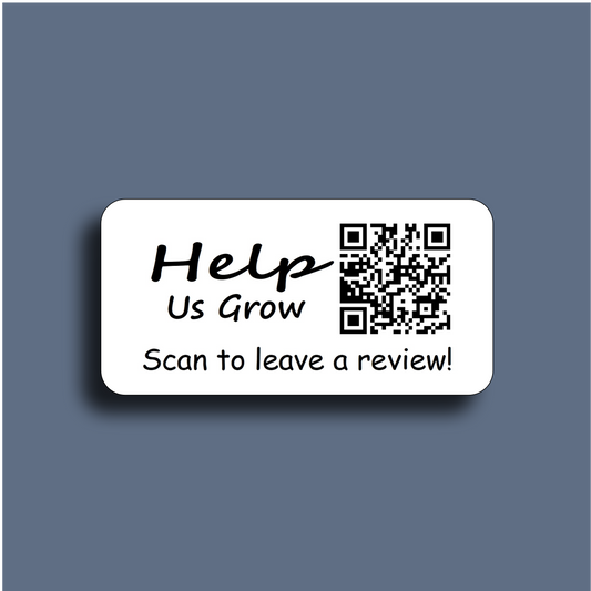Scan to Leave a Review QR Code Label "Help Us Grow" - Etsy, Shopify, Amazon, eBay