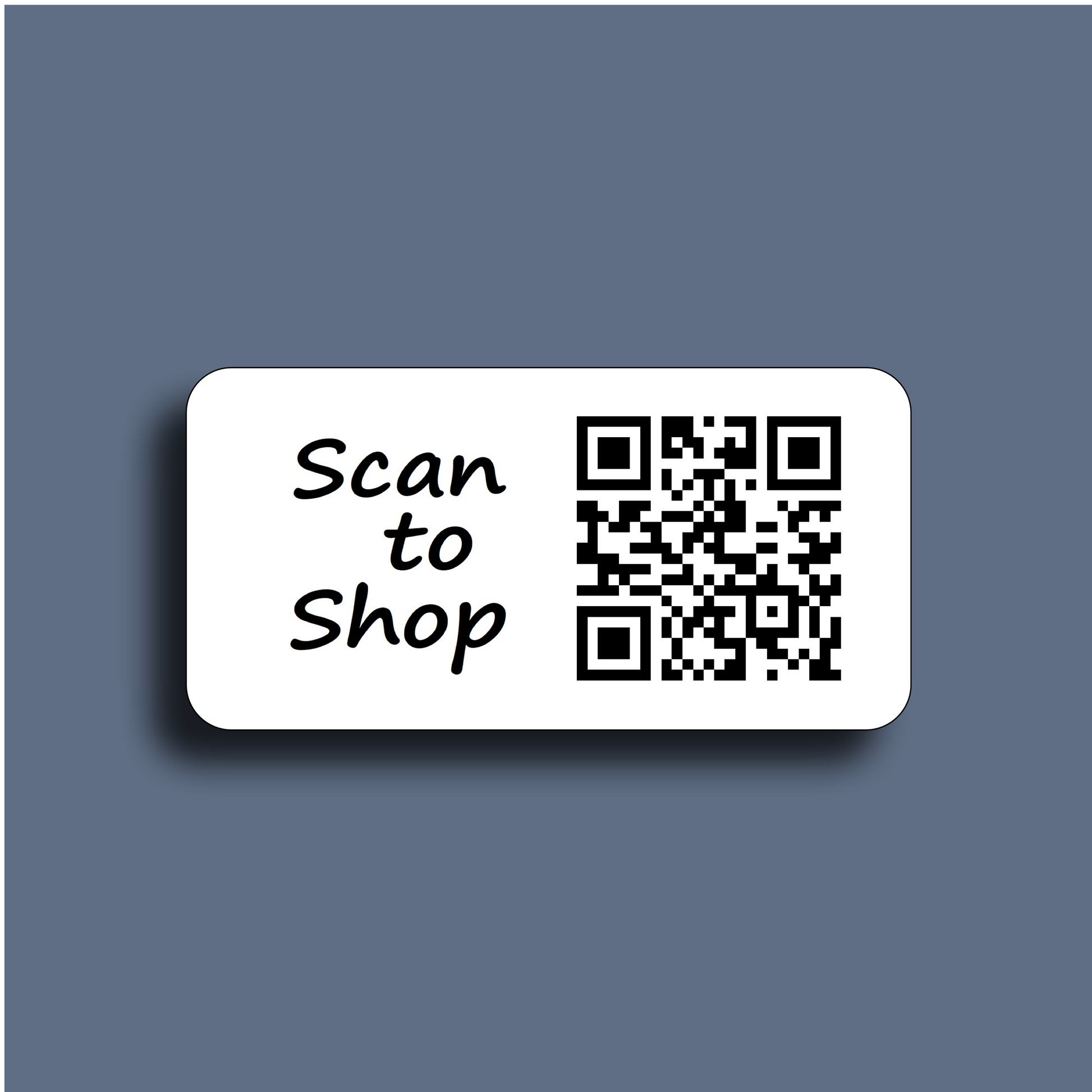 Interactive Marketing Social Media QR Code Label "Scan To Shop" - Etsy, Shopify, Amazon, eBay, Instagram, Facebook, TikTok, Snapchat