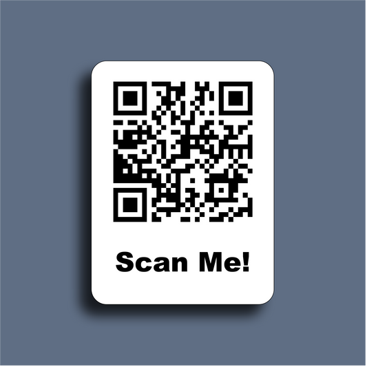 QR Code Label 2x1.5 "Scan Me!" Social media engagement interactive marketing personalized labels