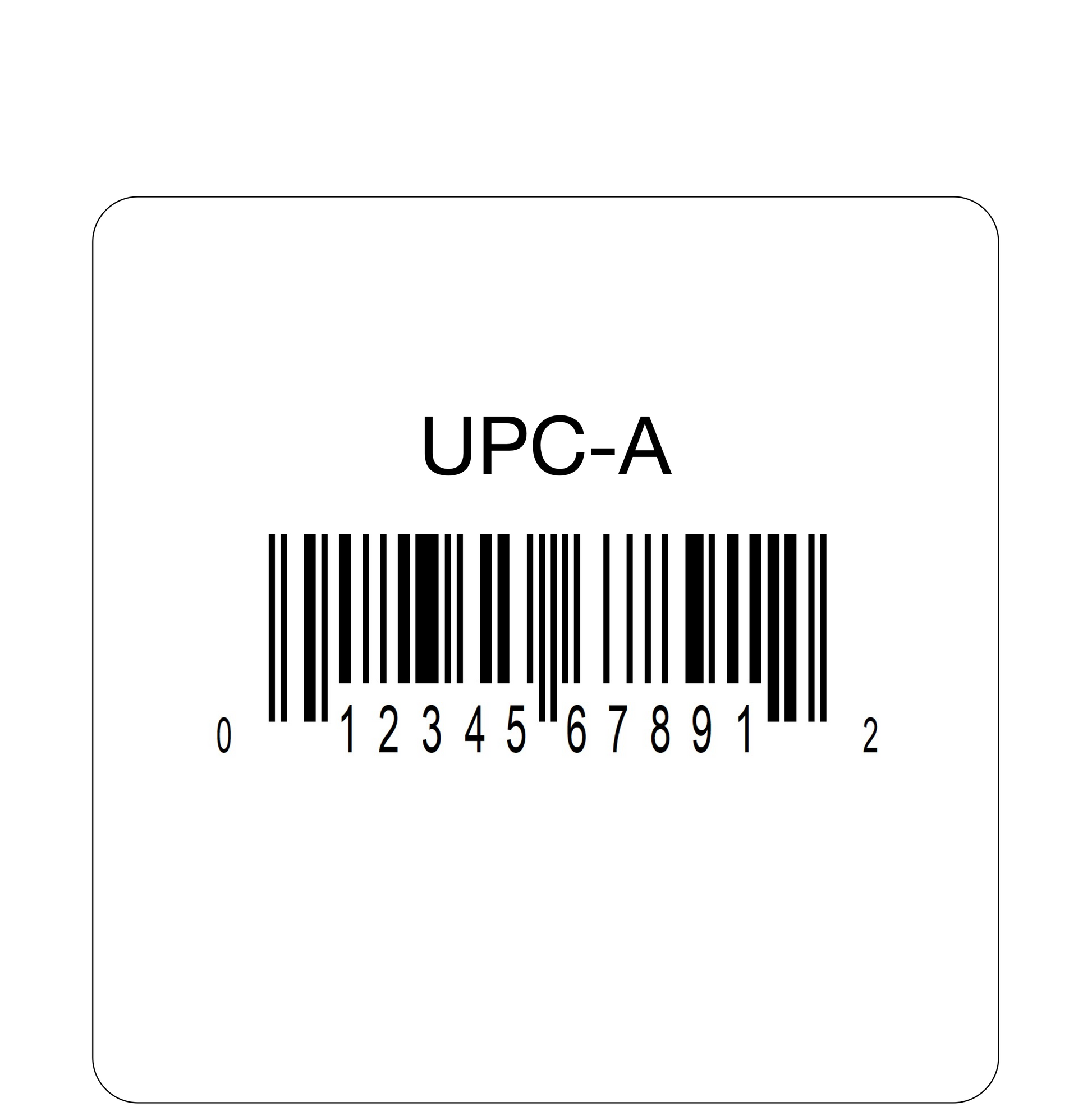 Barcode label with UPC-A encoding for US retail sales UPC stickers UPC labels