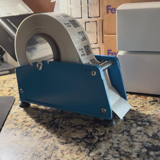 Manual label dispenser usage video